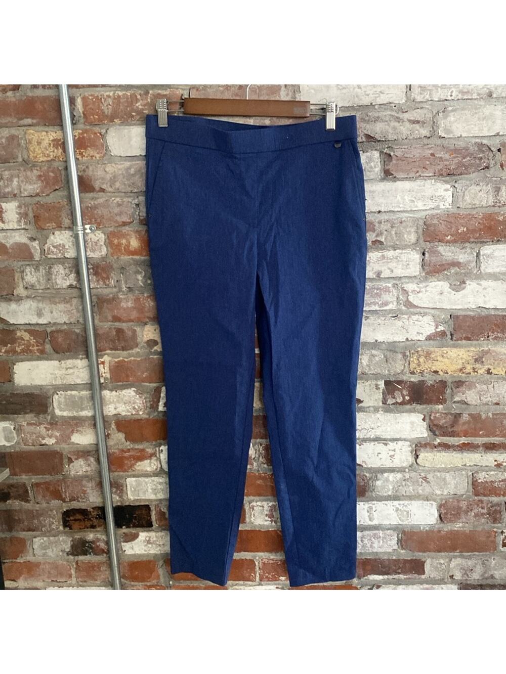 Jones New York Blue Straight Leg Dress Pants Size M